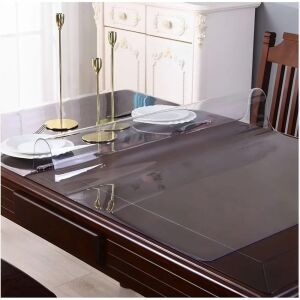 ABYZ™ прозрачен силиконов PVC протектор за маса, 120x60 cm, дебелина 1,2 mm, предпазва масата от драскотини и петна - ABYZ Покривка за маса