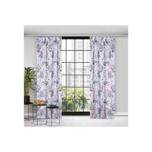 Eurofirany Virágmintás Áttetsző Függöny - Lila - 140x270 cm