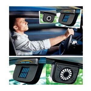 Napelemes, ablakra rögzíthető autó szellőztető ventilátor - fekete (BBV) 128334276 - Autós ventilátor