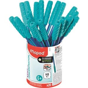 Írástanuló grafitceruza, ceruzatartó, HB, háromszögletű, szilikon vég, MAPED "Kidy Learn Concentration" 128335224 - Grafitceruza