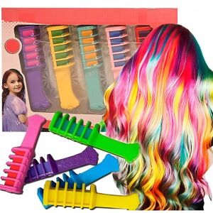 Színes hajkréta készlet – 5 db könnyen használható hajszínező fésű a divatos megjelenésért (BBJ) 128335769 - Hajkréta