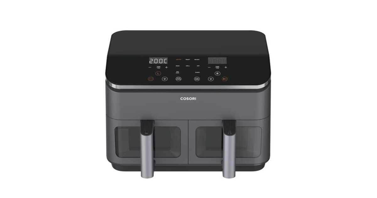 Cosori CAF-R901-AEU siliconen vorm, set van 2 siliconen vormen, geschikt voor Dual Zone Air Fryer XXL, herbruikbare inzetstukken met antiaanbaklaag, gemakkelijk te reinigen, perfect accessoire voor