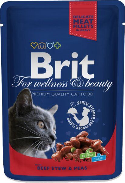 BRIT Premium Cat Beef Stew&Peas - mokra karma dla kota - 100 g