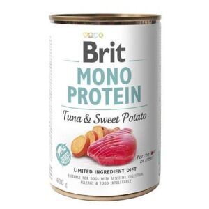 BRIT Mono Protein Thunfisch mit Süßkartoffel - Nassfutter für Hunde - 400 g 128337483 - Nasses Hundefutter
