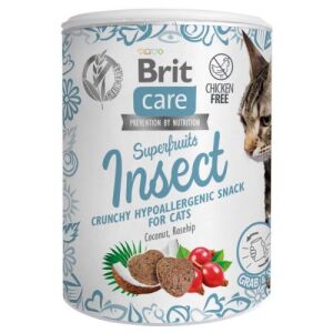 Brit Snack Care Cat GF jutalomfalat Superfruits Insect 100 g ropogós rovar-kókolaj-csbogyó 103100652