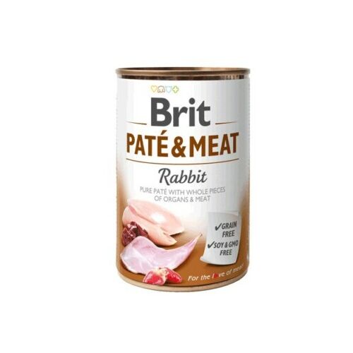 BRIT PATÉ & MEAT z królikiem - mokra karma dla psa - puszka - 400 g 128337493