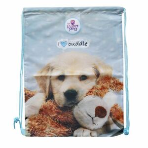 Sweet Pets kutyás tornazsák - 45x34 cm - kék 128338218 - Tornazsák