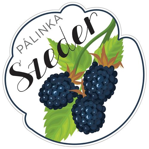 Szeder Pálinka üveg címke, 5 db-os csomag - Italcímke
