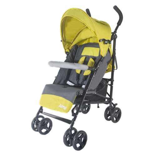 Mama Love Alma sport Babakocsi #mustarsárga-szürke