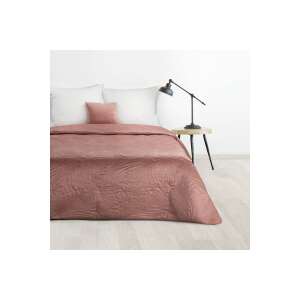 Rózsaszín bársony ágytakaró pálmalevél mintával, Luiz4 márka - Ágytakaró