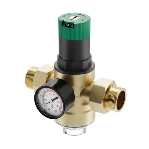 USTM rézfejes előszűrő nyomásmérővel, nyomáscsökkentővel, 40 mikron 3/4" 128353009 - Víz, Gáz & Fűtésszerelés