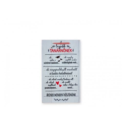 Tábla a legjobb tanárnőnek 16 x 26 cm 128354541