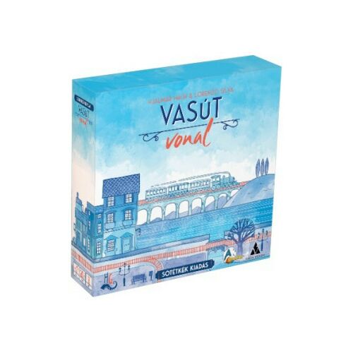 Vasút vonal társasjáték doboz, sötétkék kiadás - Társasjáték