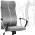 SONGICS irodai szék állítható háttámlával és fejtámlával, szürke szövet kárpitozással