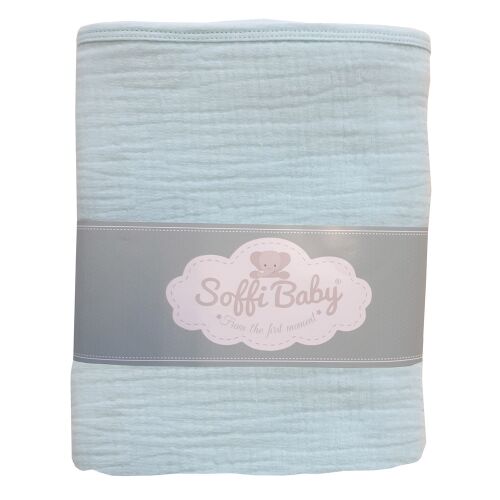 Soffi Baby kétrétegű muszlin takaró, menta zöld, 70x90cm - Babaszoba