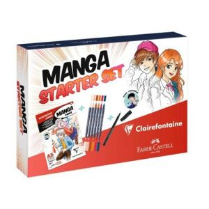 Clairefontaine Manga kezdő szett, rajzoláshoz manga rajzoláshoz, tartalmaz filctollakat, ceruzákat és papírt - Kreatív játék