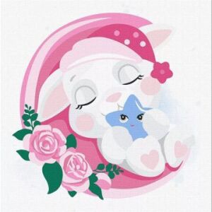 Ideyka: Festés számok szerint, Álmos nyuszi - 30 x 30 cm 128355961 - Ideyka