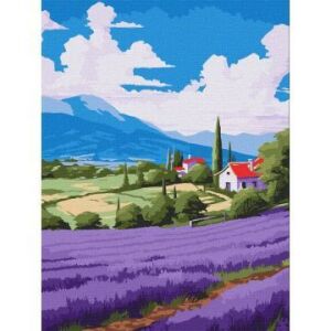 Ideyka: Malen nach Zahlen, Lavendelfeld - 30 x 40 cm 128356719 - Ideyka