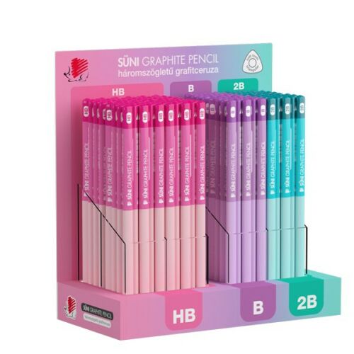 Grafitceruza display ICO Süni háromszög HB,B,2B light pasztell 184 darabos 128357517