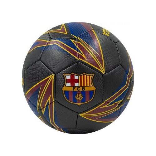 FC Barcelona focilabda, 5-ös méret, fekete, piros és sárga mintával