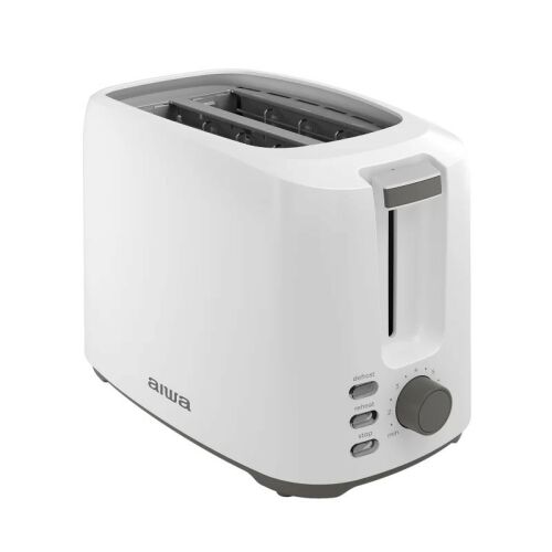 Aiwa ABT-700 ASATAN Premium Weißer Toaster mit 7 Bräunungsstufen, Auftau-, Wiederaufwärm- und Bagelfunktion
