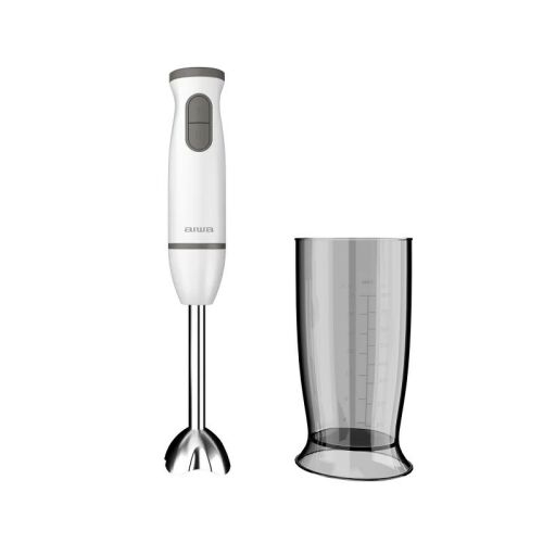 Blender de mana Aiwa ABL-800, 600W, 2 viteze, Functie Turbo, BPA free, 1 accesoriu, Alb