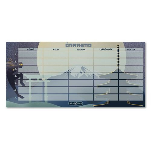 Órarend ARS UNA egylapos kétoldalas Ninjas in the Dark 128358969