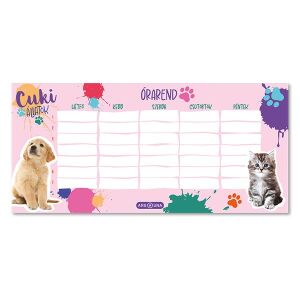 Niedliche Tiere: Einseitiger Stundenplan 128358977 - Ars Una
