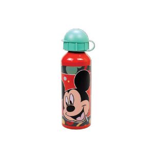 Алуминиева бутилка за вода Disney Mickey Mouse, 520 ml, червена с дизайн на Мики Маус - Носител на храна и напитки