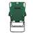 Back view of a green Springos folding lounge chair with headrest