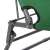 Close-up of the metal frame of a green Springos folding lounge chair