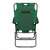 Back view of a green Springos folding lounge chair with headrest