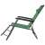 Side view of a green Springos folding lounge chair with headrest