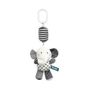 Sensillo Plüss csörgő játék black&amp;white-Elefánt 128364853 - Babajáték