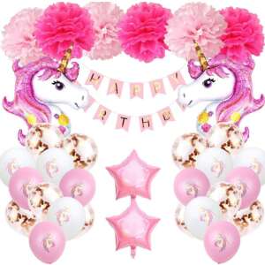 Születésnapi léggömb lufi készlet lányoknak XXL - unikornis 41565325 Party dekoráció