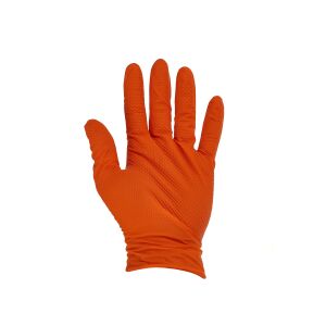 Manusi de protectie din nitril Solid Grip, portocaliu, marimea L, 50 bucati, Geko G75201-L 128369551 - Curatenie