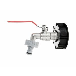 IBC adapterkészlet S60 x 6, menetfúró 3/4", külső menet 1", tömlőcsatlakozó, Geko G70184 128369595 - Kerti kút és csap