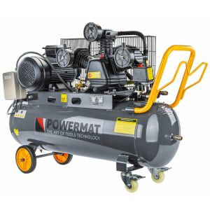 Powermat PM-KO-100T-400V kompresszor 3 kW-os motorral és 100 L-es tartállyal - Powermat