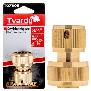 Conector rapid cu opritor Brass-Line 3 / 4", Tvardy T07308 128370344 - Irigare