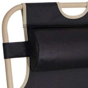 Kerti nyugágy fejtámlával, kerti szék - fekete