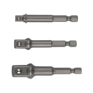Set de adaptoare Hitachi 3 piese, 1/4 inch hexagonal la 1/4 inch pătrat, 1/4 inch hexagonal la 3/8 inch pătrat, 1/4 inch hexagonal la 1/2 inch pătrat - Seturi scule