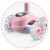 Ricokids Piko háromkerekű gyermek Roller LED kerekekkel - Rózsaszín, Szürke 41571049