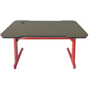 BipiLine Gamer Asztal - Fekete/Piros - Karbon Mintás Asztallappal - BipiLine