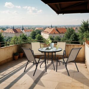 Zestaw mebli ogrodowych Tanger 4+1 beżowy 128373243 - Zestaw ogrodowy