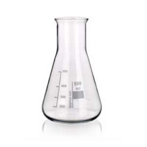 Balon Erlenmeyer cu gât larg, 1000 ml, din sticlă borosilicată - Instrument
