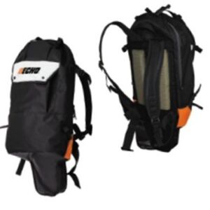 ECHO Chainsaw Carrying Backpack, Black with Orange accents, for safe and comfortable transport of your chainsaw - Echo
