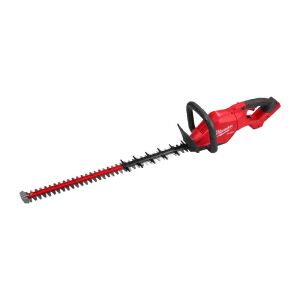 Milwaukee M18FHET60G2-0 60cm cordless hedge trimmer, red, angled view - Garden