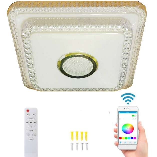  Smart Lamp Cube - Intelligens RGBW mennyezeti lámpa Bluetooth hangszóróval, 3000-6500K 