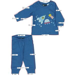 H&M modrá detská pyžama pre chlapcov s raketou, veľkosť 50 - H&M