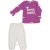 Ergee baba lány pizsama szett, 74-es méret, rózsaszín felső 'Super Sweet' felirattal és fehér nadrág sárga halmintával